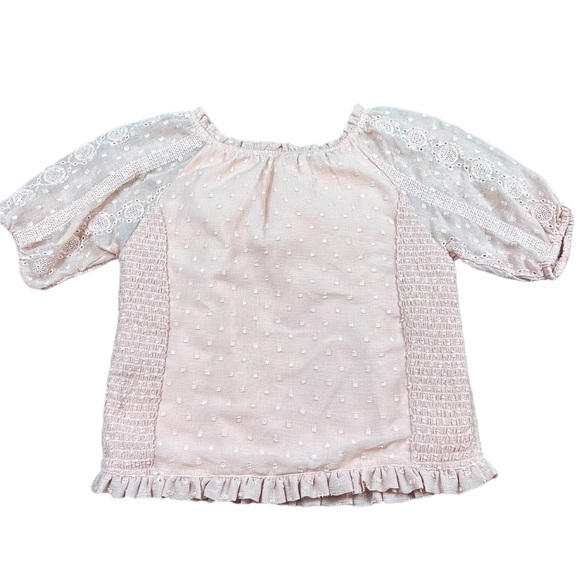 ZARA: Girl’s Blush Crochet Lace Top -Size 11-12 - Picture 6 of 7
